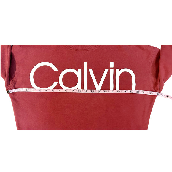 Calvin Klein Cranberry Logo Cotton Sweatshirt Womens Size XS - Picture 4 of 6